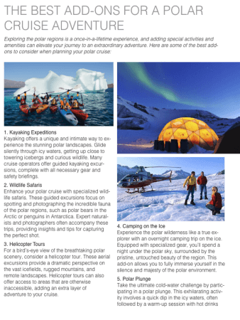 Best Add-ons for a Polar Cruise Adventure